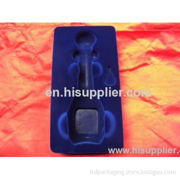 Flocking Package Tray For Xo Wine Plastic Flocking Packing Tray For Grape Wine 